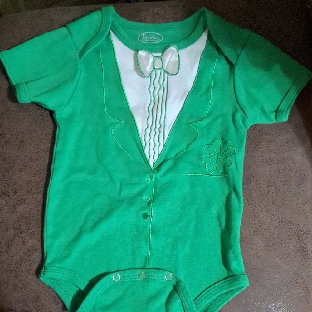 Frenchi Green and White Formal Bodysuit (Chi047)
